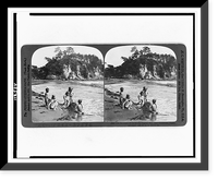 Historic Framed Print, On the shore of the lovely Sagami Bay, near Enoshima, Japan,  17-7/8" x 21-7/8"