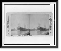 Historic Framed Print, Piers at Newport News,  17-7/8" x 21-7/8"