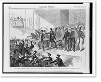 Historic Framed Print, Expulsion of Negroes and abolitionists from Tremont Temple, Boston, Massachusetts, on December 3, 1860,  17-7/8" x 21-7/8"