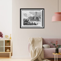 Historic Framed Print, Expulsion of Negroes and abolitionists from Tremont Temple, Boston, Massachusetts, on December 3, 1860,  17-7/8" x 21-7/8"