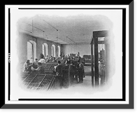 Typesetters working in room in publishing house in Budapest(?).J. L&ouml;wy, Wien, Vintage Print