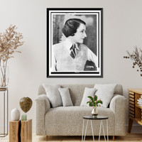 Jill Esmond, head-and-shoulders portrait, facing right, Antique Print