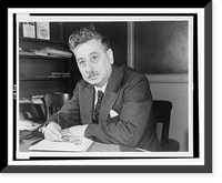 Historic Framed Print, [Sholem Asch, half-length portrait, seated at desk].World Telegram photo by Al Aumuller.,  17-7/8" x 21-7/8"