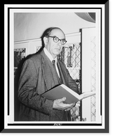 Sir Isaiah Berlin, half-length portrait, holding book, Historic Print
