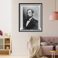 Historic Framed Print, [Abraham Lincoln, head-and-shoulders portrait, facing left] - 3,  17-7/8" x 21-7/8"