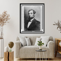 Historic Framed Print, [Abraham Lincoln, head-and-shoulders portrait, facing left] - 3,  17-7/8" x 21-7/8"