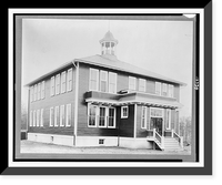 Exterior of high school, Albemarle County, Virginia, Antique Wall Art