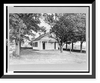 Historic Framed Print, Mary and the Little Lamb schoolhouse,  17-7/8" x 21-7/8"