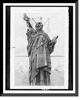 Historic Framed Print, New York - Preparing the Statue of liberty" on Bedloe's Island,  for the formal unvailing [sic] on October 28th - Present condition of the work.from a sketch by a staff artist.",  17-7/8" x 21-7/8"