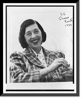 Solita Solano, head-and-shoulders portrait, smiling, facing front, in Grosse Pointe, Michigan, 1939, Vintage Print