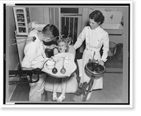 New Orleans, La. 1942-43(?). A dentist examining a child's teeth, Historic Reproduction