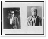 Portrait of Dorothy Caruso, 1940s, and portrait of Margaret Anderson, 1930; both half-length, facing front, Vintage Wall Art
