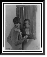 Nancy Cunard, half-length portrait, side view with mirror reflection.Curtis Moffat. Classic, Historic Print