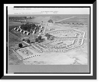 Yuba City, Calif. 1942(?) Air view of multi-family houses at the farm security administration camp for migratory farm workers - 2 Classic, Historic Print