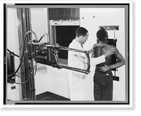 Vintage Photo Print - Doctor placing patient in the correct position