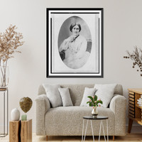 Historic Framed Print, [Lady Haden, three-quarter length portrait, seated, facing front],  17-7/8" x 21-7/8"