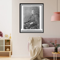 Historic Framed Print, [George Archibald McCall, three-quarter length portrait, seated, facing left, wearing uniform],  17-7/8" x 21-7/8"
