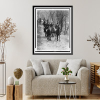 Historic Framed Print, First treasure hunt of the season in the national capitol from the riding and hunt club,  17-7/8" x 21-7/8"