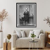 John Hazelhurst Boneval Latrobe, three-quarter length portrait, standing, facing slightly left, Antique Poster
