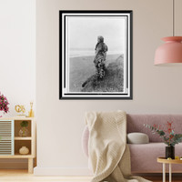 Historic Framed Print, Woman's primitive dress. Tolowa,  17-7/8" x 21-7/8"