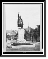 Winchester. King Alfred's statue, Vintage Print