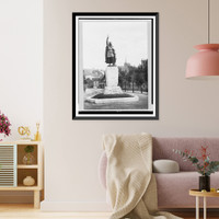 Winchester. King Alfred's statue, Vintage Print