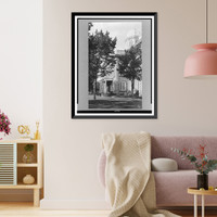 Side view of portico of Nevada state capitol building in Carson City, Vintage Poster
