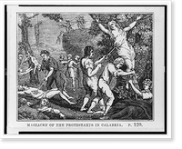 Historic Framed Print, Massacre of the Protestants in Calabria,  17-7/8" x 21-7/8"