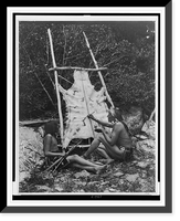 Historic Framed Print, Blackfeet Indian pictorial writing, Glacier National Park,  17-7/8" x 21-7/8"