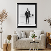 William R. Hearst, Sr., full-length portrait, standing, with beach behind him, facing front, Antique Wall Art
