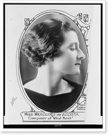 Miss Mercedes de Acosta, composer of What Next"", Vintage Poster