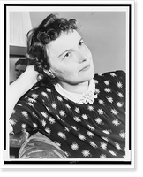 Historic Framed Print, [Mrs. Sally Benson, head-and-shoulders portrait, seated facing right].World-Telegram photo by Al Aumuller.,  17-7/8" x 21-7/8"