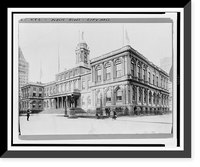 Historic Framed Print, [Exterior of City Hall, New York City],  17-7/8" x 21-7/8"