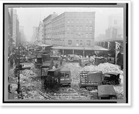 Hudson St., N.Y. Feb. 1920 snow storm, Vintage Print