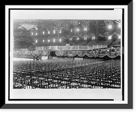 Interior of Madison Square Garden, New York City, prepared for the Democratic National Convention with bunting and chairs, Historic Reproduction