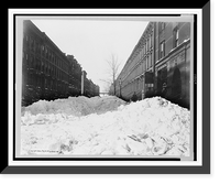 Street in Harlem, New York City, after the blizzard of Feb. 13, 1899 Classic, Vintage Print