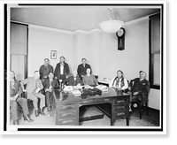 Delegation of Osage, headed by Chief Arthur Bonnicastle, meeting with Commissioner Cato Sells in Washington, D.C, Historic Reproduction