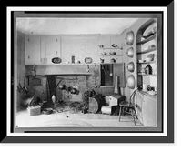 Historic Framed Print, [Colonial era fireplace],  17-7/8" x 21-7/8"