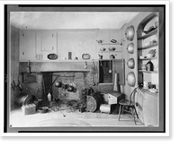 Historic Framed Print, [Colonial era fireplace],  17-7/8" x 21-7/8"
