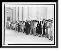Historic Framed Print, Waiting for courtroom seats,  17-7/8" x 21-7/8"