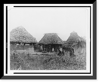 Historic Framed Print, Golah huts, Liberia,  17-7/8" x 21-7/8"