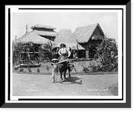 Historic Framed Print, Philippine village - 2,  17-7/8" x 21-7/8"
