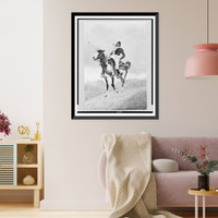 Modern Commanchie sic or On the white man's road.Frederic Remington, Vintage Wall Art