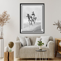 Modern Commanchie sic or On the white man's road.Frederic Remington, Vintage Wall Art