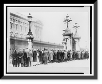 King George rallies! Thousands of loyal subjects await physicians' bulletins outside Buckingham Palace Classic, Vintage Poster