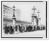 King George rallies! Thousands of loyal subjects await physicians' bulletins outside Buckingham Palace Classic, Vintage Poster