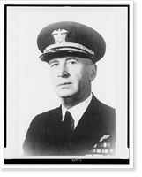 Ernest Joseph King, head-and-shoulders portrait, in admiral's uniform, facing slightly left, Vintage Wall Art