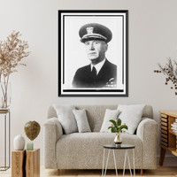 Ernest Joseph King, head-and-shoulders portrait, in admiral's uniform, facing slightly left, Vintage Wall Art