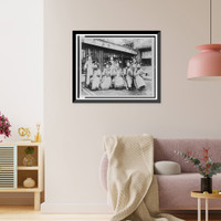 China. Manchu ladies of the palace being warned to stop smoking, Antique Poster