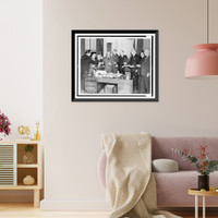 Historic Framed Print, Whalen selling tickets to Board of Directors,  17-7/8" x 21-7/8"